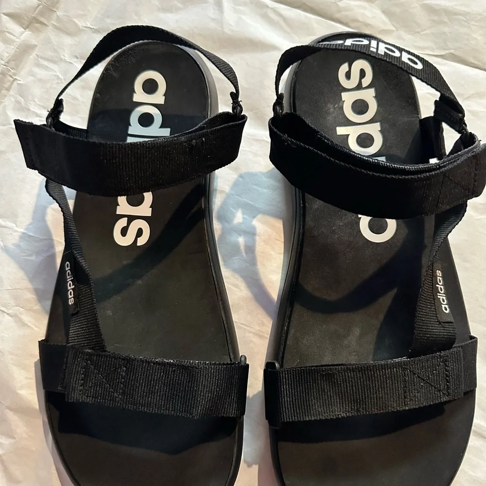 Adidas Black Adjustable Sandals